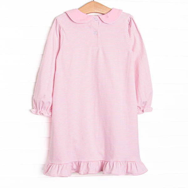 Here Comes the Sunflower Applique Dress, Pink