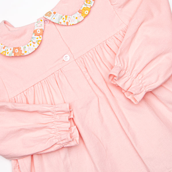 Fall Floral Harvest Applique Diaper Set, Pink