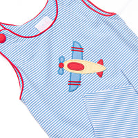 Propeller Pilot Applique Long Jon Jon, Blue