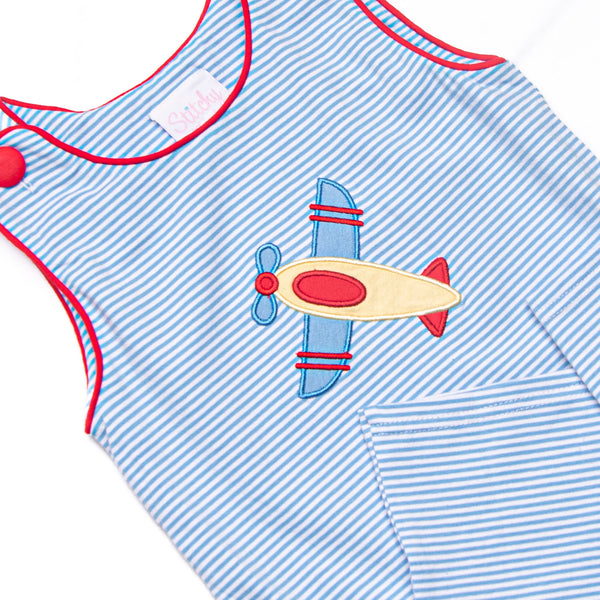 Propeller Pilot Applique Long Jon Jon, Blue