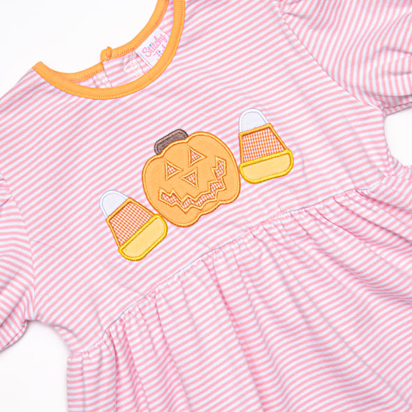 Pumpkin Party Applique Legging Set, Pink