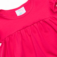 Fuchsia Florals Ruffle Short Set, Pink