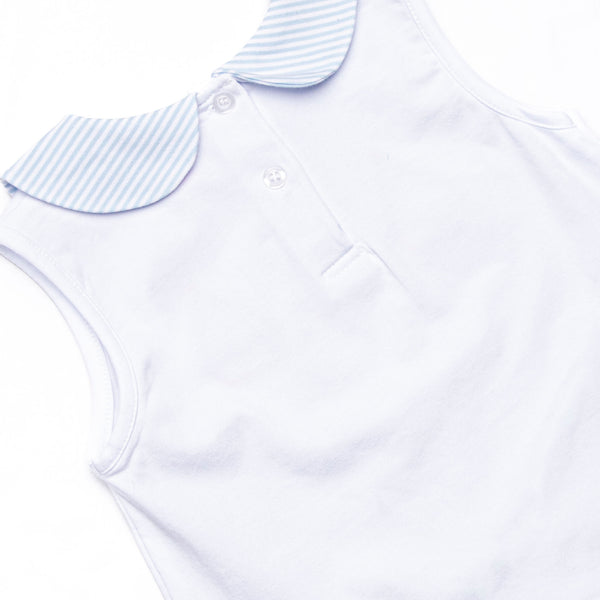 Sail's Up Applique Ruffle Short Set, Blue