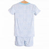 Cozy Carving Bamboo Pajama Short Set, Blue