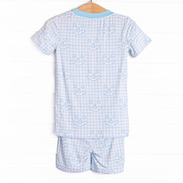 Cozy Carving Bamboo Pajama Short Set, Blue