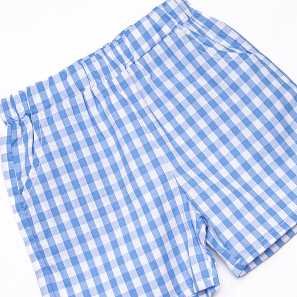 Alex Short Set, Blue Gingham