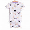 Whiskers and Witches Bamboo Pajama Short Set, Purple