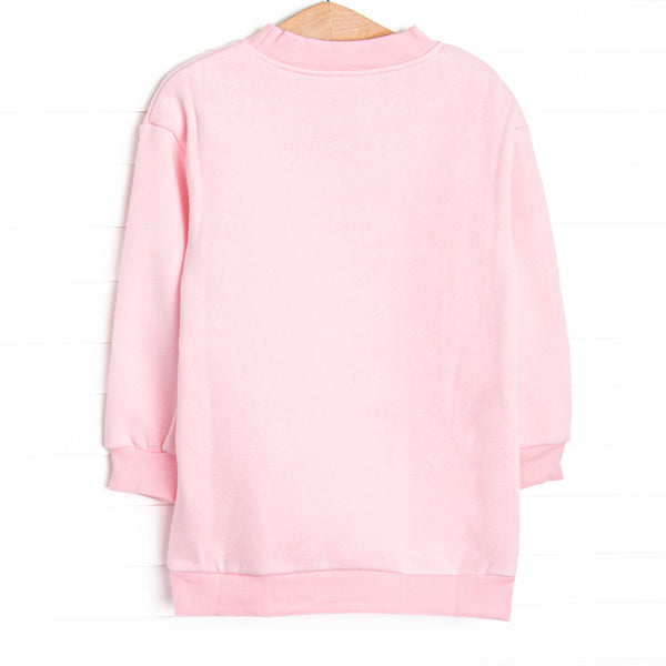 Basic Mock Neck Sweatshirt, Pink