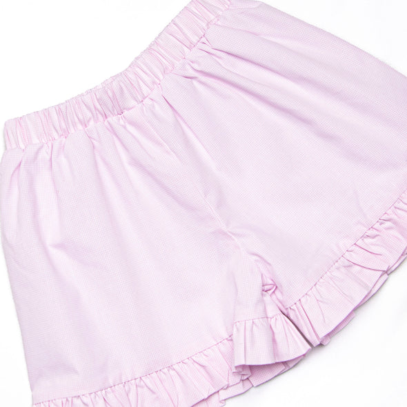 Fresh Air Flowers Applique Flutter Sleeve Short Set, Pink