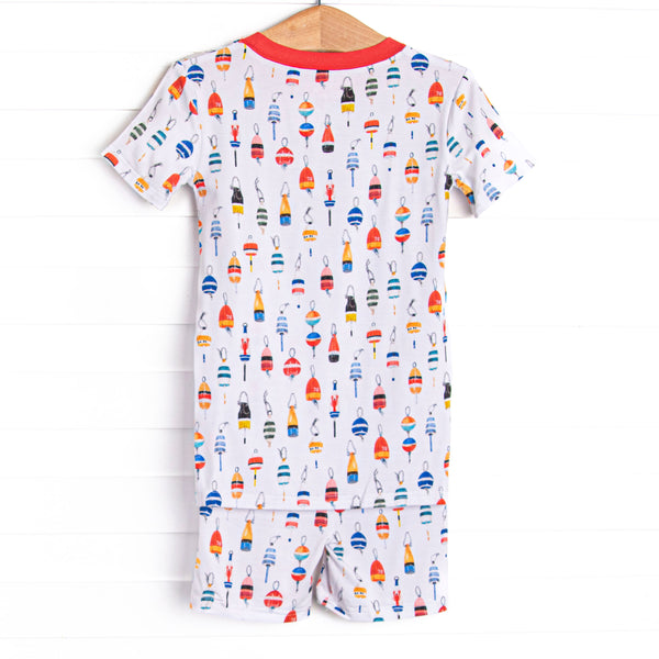 Bay Bobbers Bamboo Pajama Short Set, Red