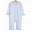 Halloween Hounds Applique Ruffle Romper, Blue