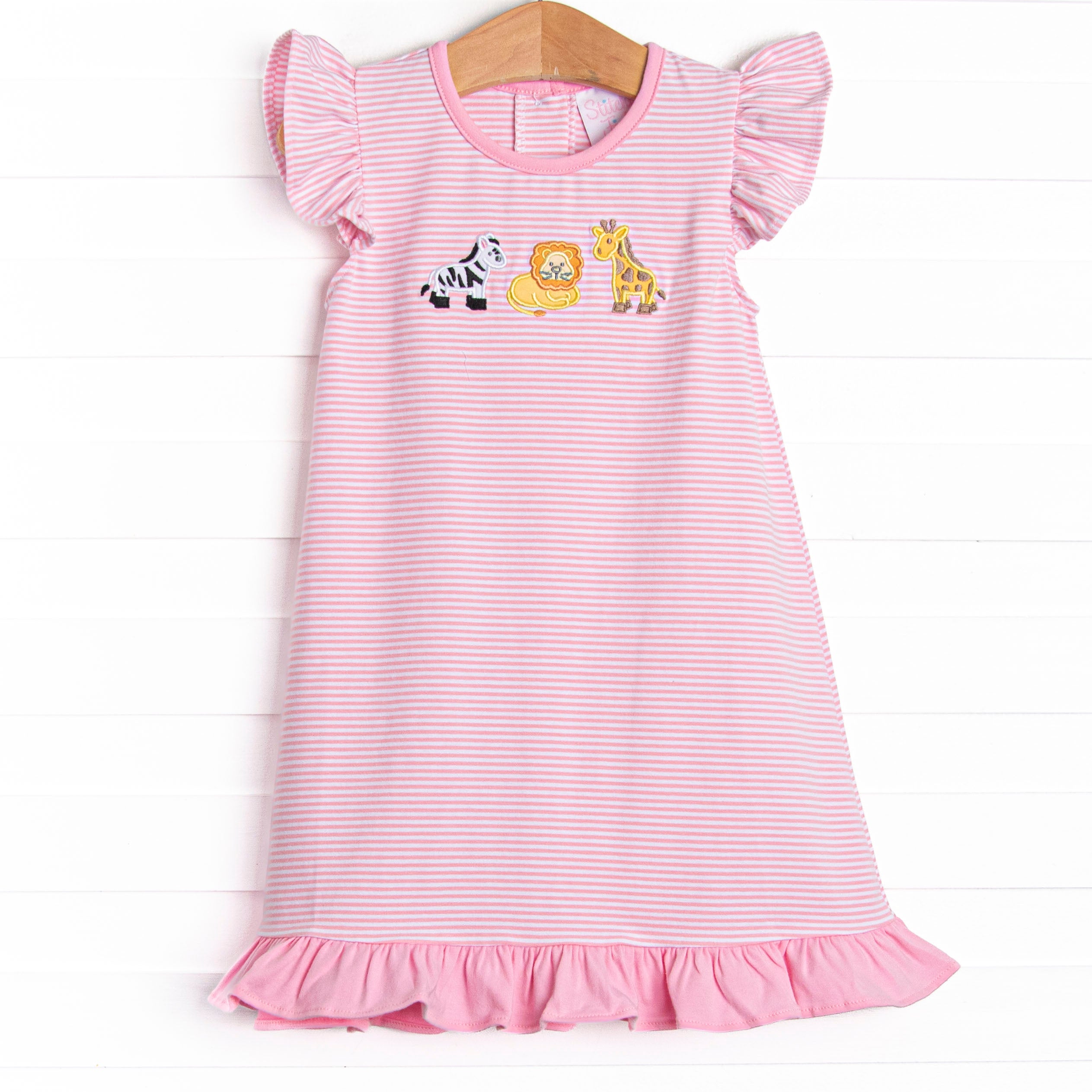 ワンピース FISH & KIDS / EMBROIDERY DRESS 2-3y Wild Ones Applique Dress, Pink – Stitchy Fish