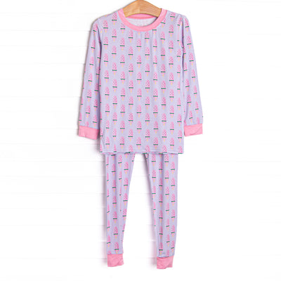 Watermelon Pop Bamboo Pajama Set, Purple