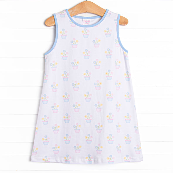 Potted Petals Dress, Blue