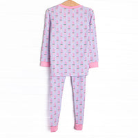 Watermelon Pop Bamboo Pajama Set, Purple