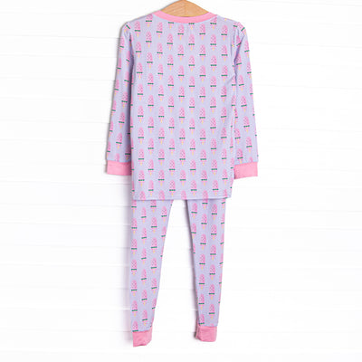 Watermelon Pop Bamboo Pajama Set, Purple