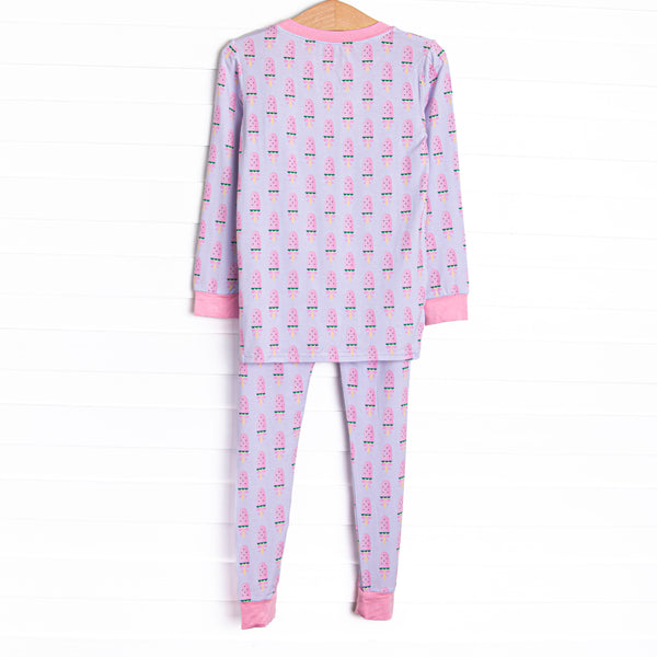 Watermelon Pop Bamboo Pajama Set, Purple