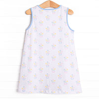 Potted Petals Dress, Blue