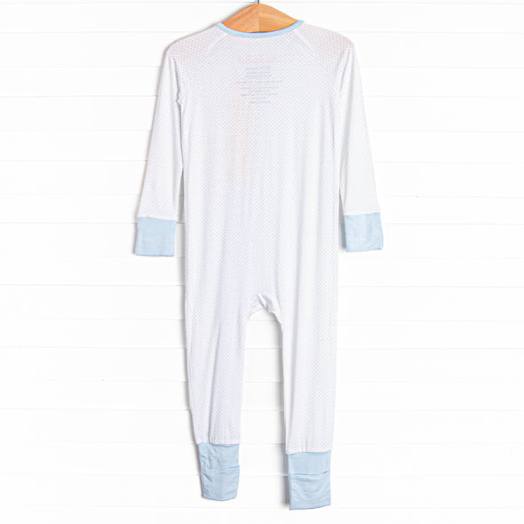 Dotted Daydreams Bamboo Zippy Pajama, Blue