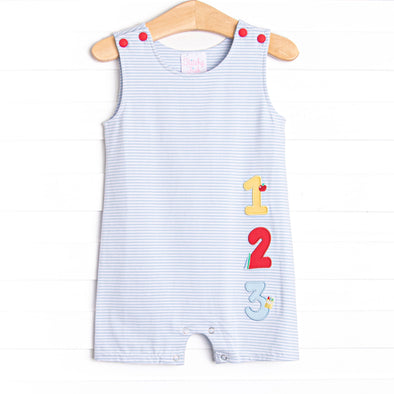 Easy As 1, 2, 3 Applique Jon Jon, Blue Stripe