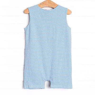 Noah Pocket Jon Jon, Light Blue and Medium Blue Stripe