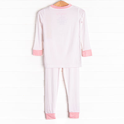 Dotted Daydreams Bamboo Pajama Set, Pink