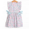 Millie Magnolia Side Tie Dress, Blue