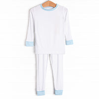 Dotted Daydreams Bamboo Pajama Set, Blue
