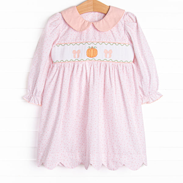 Primrose Pumpkins Smocked Dress, Pink