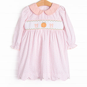 Primrose Pumpkins Smocked Dress, Pink