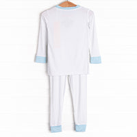 Dotted Daydreams Bamboo Pajama Set, Blue