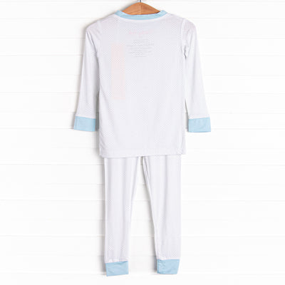 Dotted Daydreams Bamboo Pajama Set, Blue