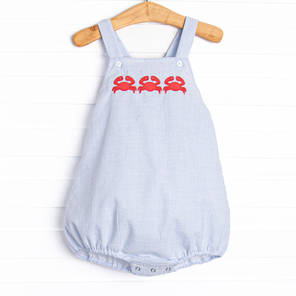 Sandy Shuffle Applique Sunsuit, Blue