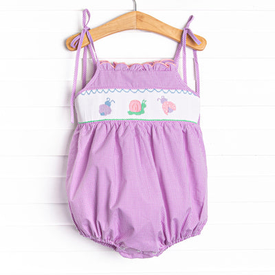 Critter Crawlers Smocked Bubble, Purple