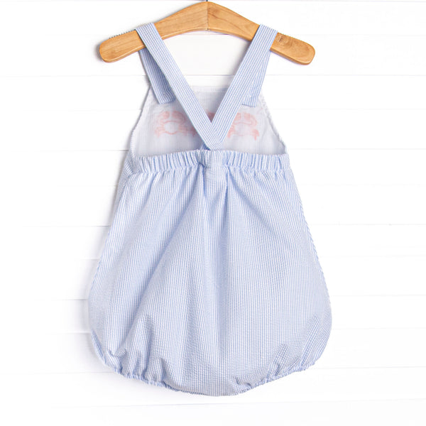 Sandy Shuffle Applique Sunsuit, Blue