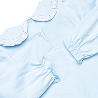 Gorgeous Bow Applique Diaper Set, Blue