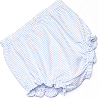 Gorgeous Bow Applique Diaper Set, Blue