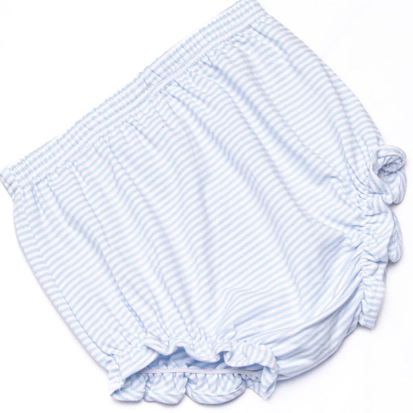 Gorgeous Bow Applique Diaper Set, Blue