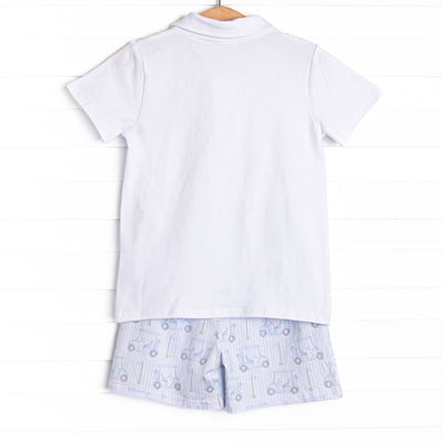 Spring Scramble Short Set, Blue