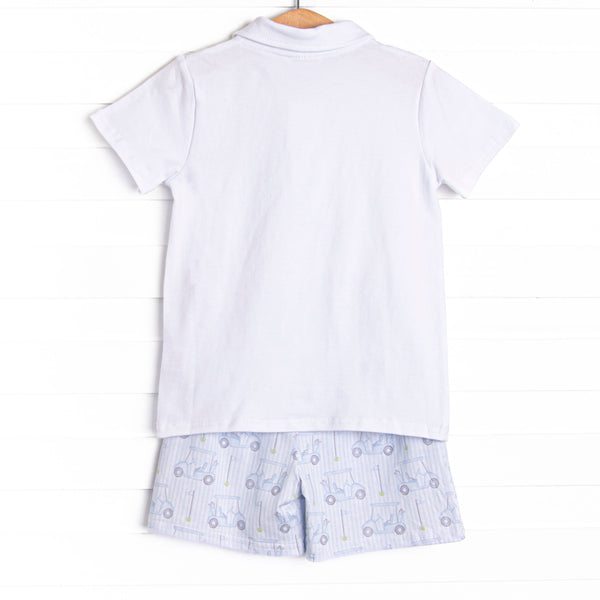 Spring Scramble Short Set, Blue