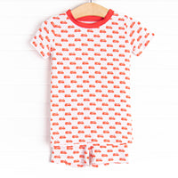 Sleepy Sirens Bamboo Pajama Short Set, Red