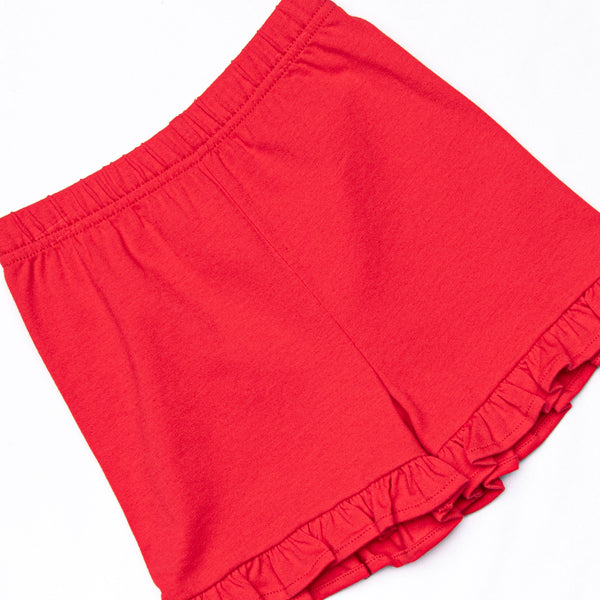 Easy As 1, 2, 3 Applique Ruffle Short Set, Blue Stripe