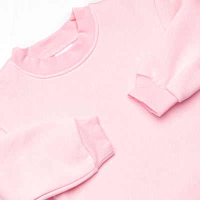 Basic Mock Neck Sweatshirt, Pink