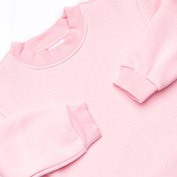Basic Mock Neck Sweatshirt, Pink