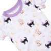 Whiskers and Witches Bamboo Pajama Short Set, Purple