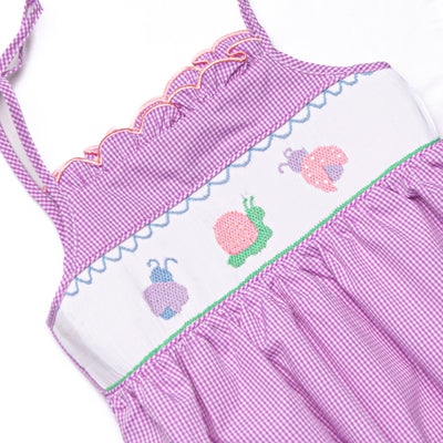 Critter Crawlers Smocked Bubble, Purple