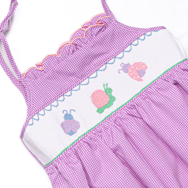 Critter Crawlers Smocked Bubble, Purple