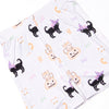 Whiskers and Witches Bamboo Pajama Short Set, Purple