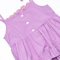 Critter Crawlers Smocked Bubble, Purple