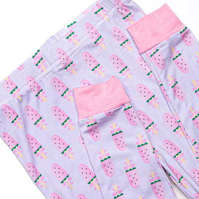 Watermelon Pop Bamboo Pajama Set, Purple